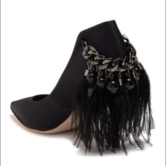 Something Bleu shiloh heel Pump Black 6 - Picture 1 of 6